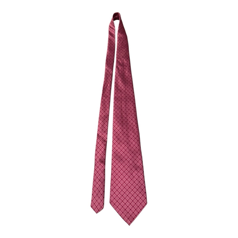 Arrow Silk Tie Pink "brown" Black Geometric Men Necktie 57 x 3.5